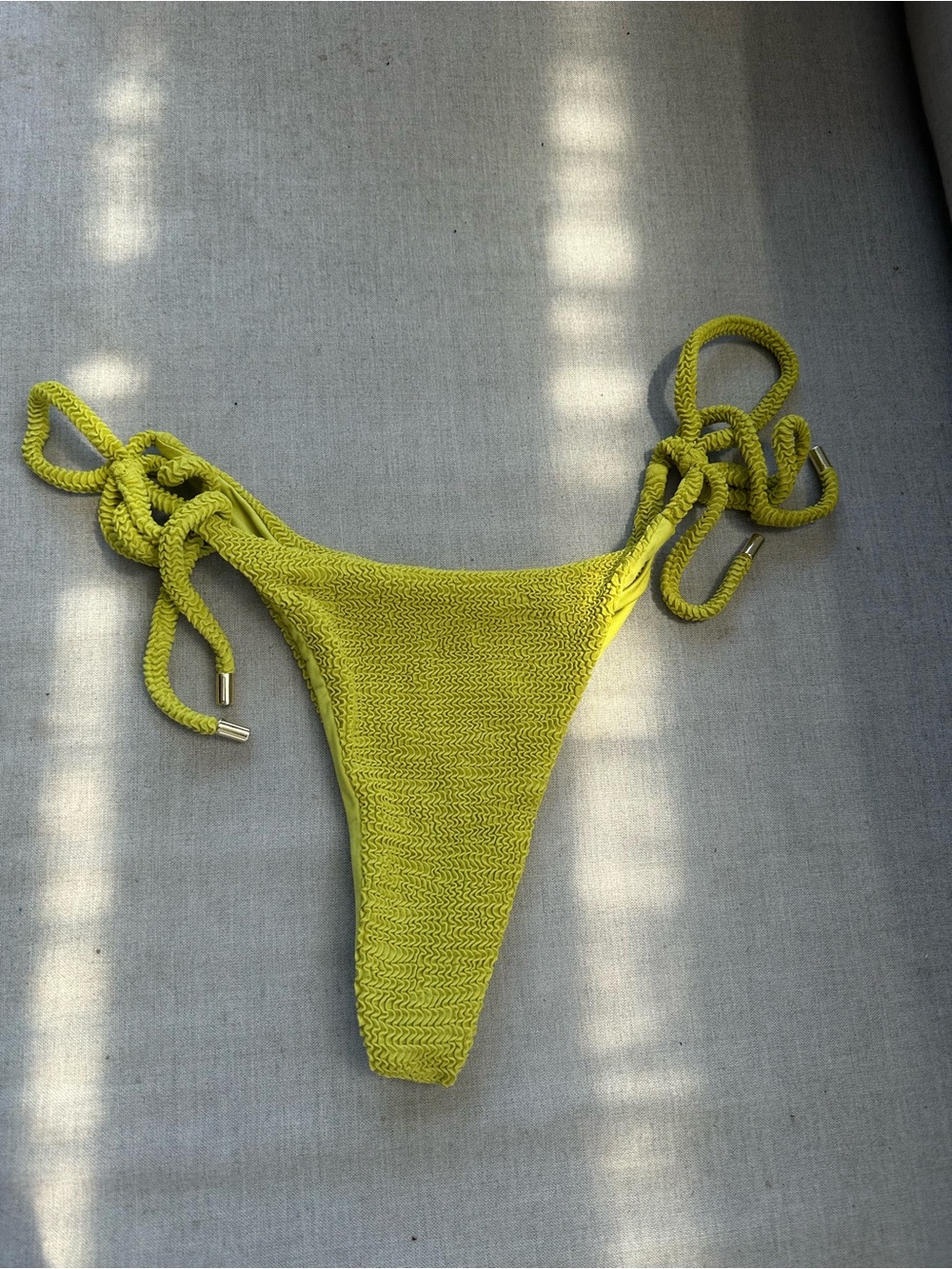Monday Swimwear Lemongrass crinkle Palma bottom
